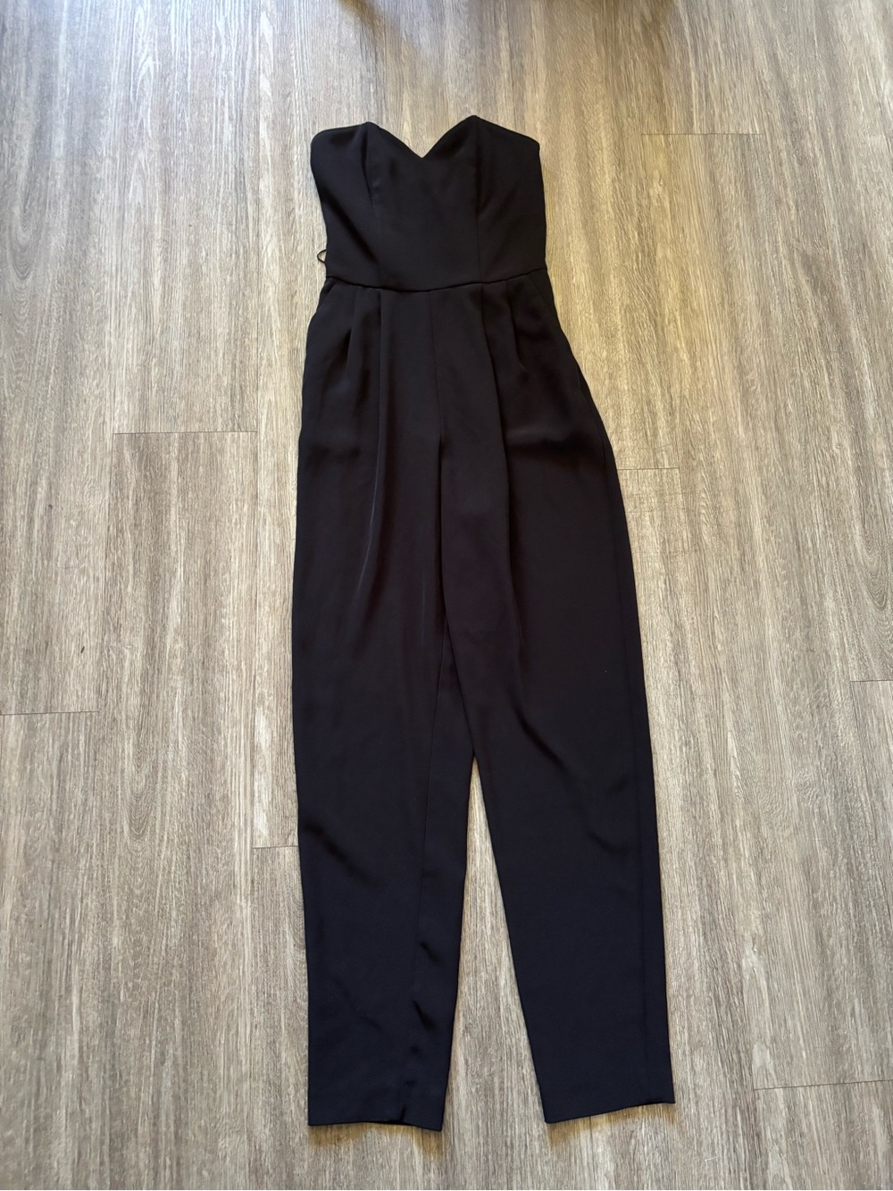 H&M Black Strapless Sweetheart Jumpsuit